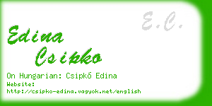 edina csipko business card
